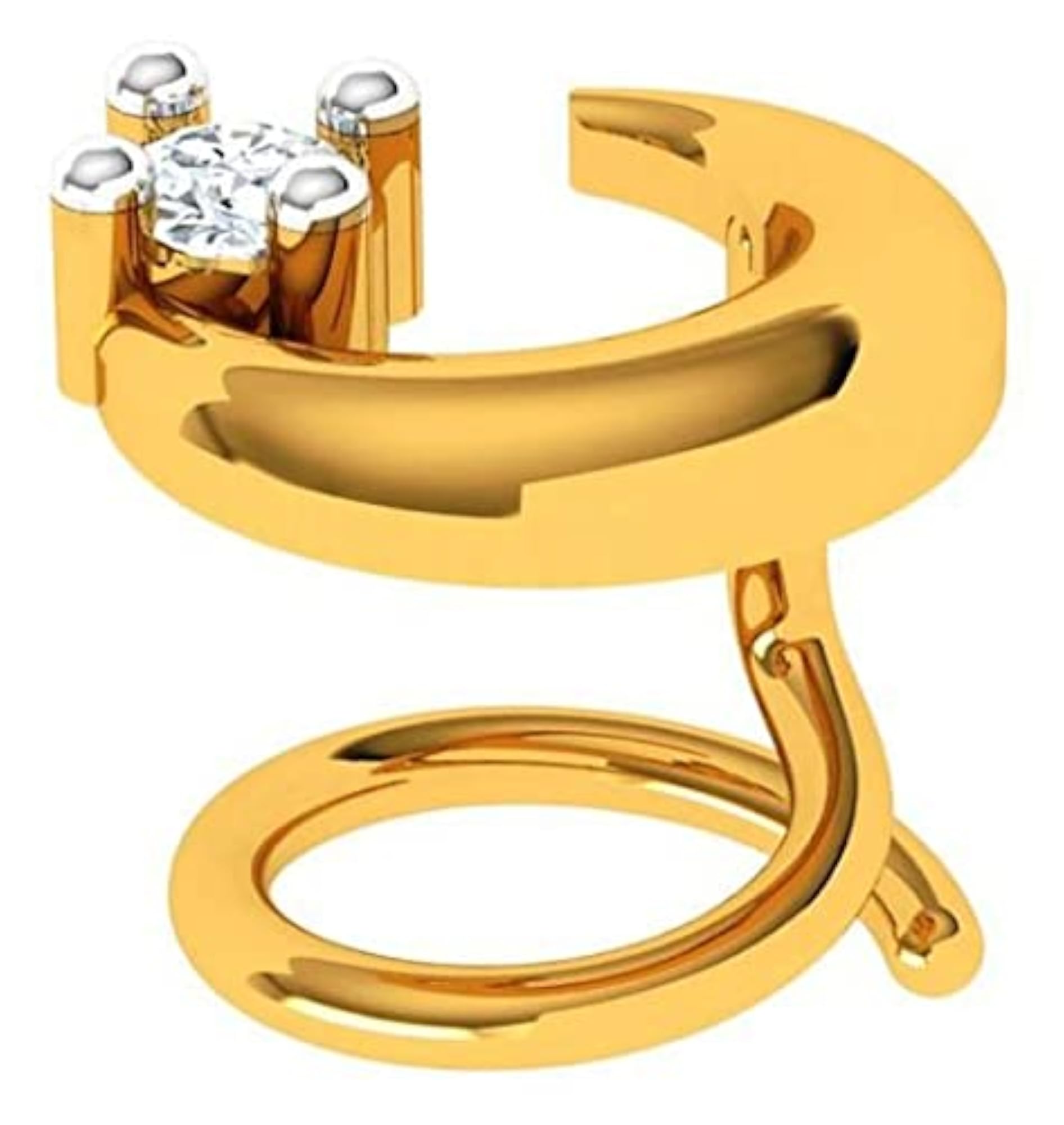 22kt(916) BIS Hallmarked Yellow Gold Nosepin